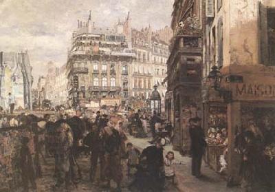 Adolph von Menzel A Paris Day (mk09) oil painting picture